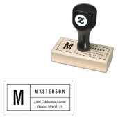 Monogram lijnen rubberstempel (Gestempeld)