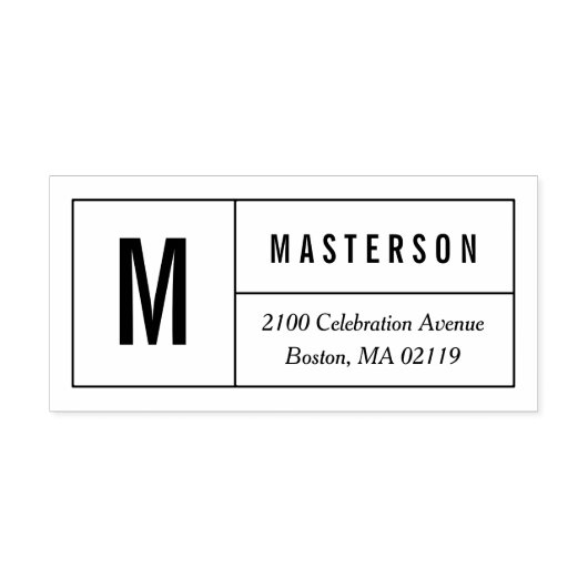 Monogram lijnen rubberstempel (Afrduk)