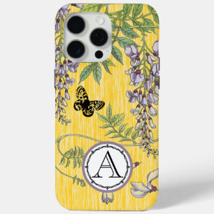 Monogram Lila en Geel Wistria iphone 15 Pro Max Hoesje