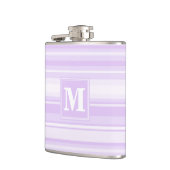 Monogram lila strepen heupfles (Links)