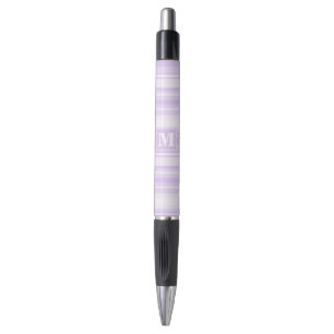Monogram lila strepen pen