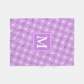 Monogram lilac purple circles pattern fleece deken (Voorkant (Horizontaal))