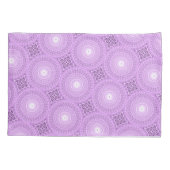 Monogram lilac purple circles pattern kussensloop (Achterkant)