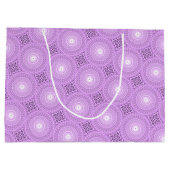 Monogram lilac purple circles pattern large cadeautasje (Achterkant)