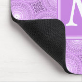 Monogram lilac purple circles pattern muismat (Hoek)