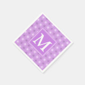 Monogram lilac purple circles pattern servetten (Hoek)