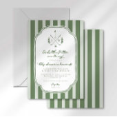 Monogram Little Putter on Way Golf Baby Shower Kaart