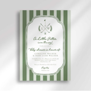 Monogram Little Putter op komst Golf Baby Shower Kaart