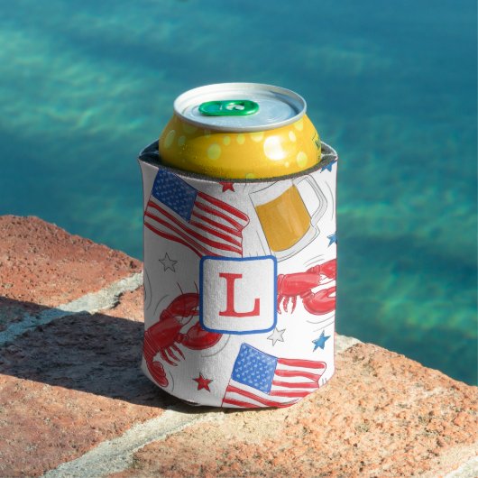 Monogram Lobster Beer Flag Star Blikjeskoeler (Insitu Zwembad)