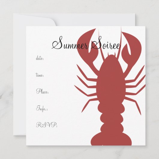Monogram Lobster Kaart (Voorkant)