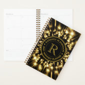 Monogram Logo 2021: Shooting Stars Gold Black Planner (Display)