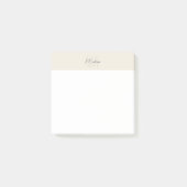 Monogram Logo Crème Modern Minimalistisch Post-it® Notes (Voorkant)