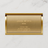 Monogram Logo Goud Lijst Modern Brons Visitekaartje (Achterkant)