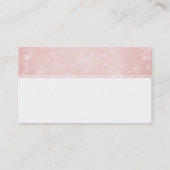 MONOGRAM LOGO grillige etherische bokeh koraal roz Visitekaartje (Achterkant)