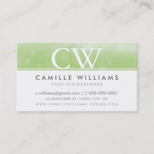 MONOGRAM LOGO grillige ombre waterverf groen Visitekaartje