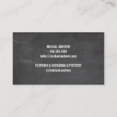 MONOGRAM LOGO modern smart gold box aqua houtskool Visitekaartje (Achterkant)