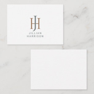 monogram Logo Notitiekaartje