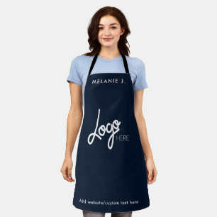 Monogram Logo Professionele Business Navy Blauw Schort