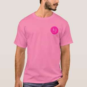 Monogram Logo Visagist Bedrijf Roze T-shirt