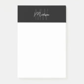 Monogram Logo Zwart en Wit Modern Minimalistisch Post-it® Notes (Voorkant)