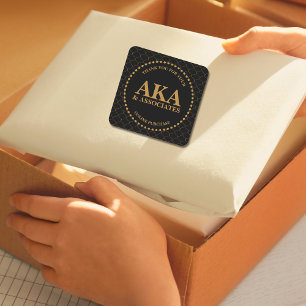 Monogram Logo Zwart Goud Trellis Dank u Sticker