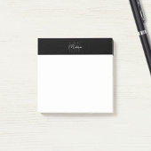 Monogram Logo zwart-wit minimalistisch Post-it® Notes