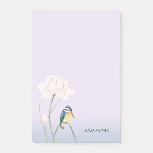 Monogram Lotus Post-it® 4 x 6 Notes (Voorkant)