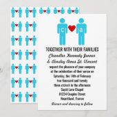 Monogram Love Couple Wedding Invitations Kaart (Voorkant / Achterkant)