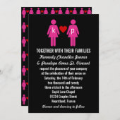 Monogram Love Couple Wedding Invitations Kaart (Voorkant / Achterkant)