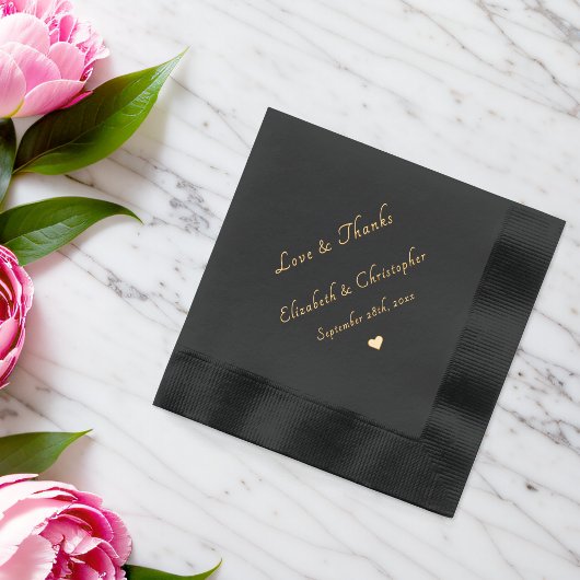 Monogram Love & Thanks Date de mariage Cocktail de