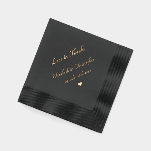 Monogram Love & Thanks Mariage Date Party Cocktail (Gauche)