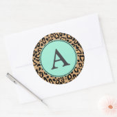 Monogram Luipaard Patroon Stickers (Envelop)