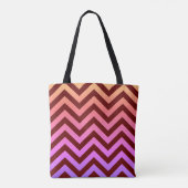 Monogram Luipaard Print Zigzag Chevron Two-Tone Draagtas (Achterkant)