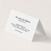 Monogram | Lux Black Marble Visitekaartjes (Achterkant)