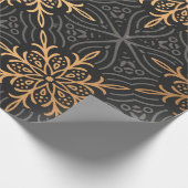 Monogram Luxury Gold mandala Pattern Cadeaupapier (Hoek)