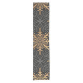 Monogram Luxury Gold mandala Pattern Korte Tafelloper (Voorkant)