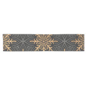 Monogram Luxury Gold mandala Pattern Korte Tafelloper (Horizontaal)