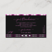 Monogram Luxury Pink en Black Sparging Diamonds Visitekaartje (Achterkant)
