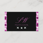 Monogram Luxury Pink en Black Sparging Diamonds Visitekaartje (Voorkant)