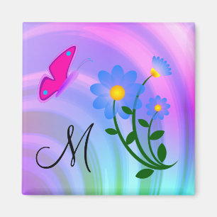 Monogram M Bloemvlies Magnet Magneet