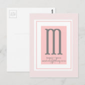 Monogram - M Briefkaart (Voorkant / Achterkant)