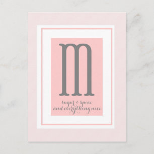 Monogram - M Briefkaart