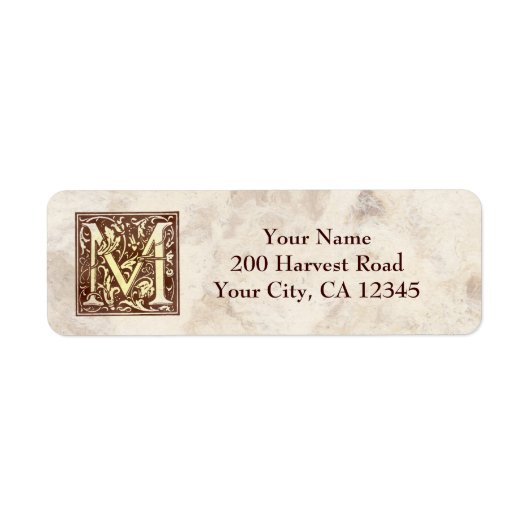  monogram M Etiket (Voorkant)