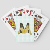 Monogram M flexibel paard gepersonaliseerd Pokerkaarten (Achterkant)