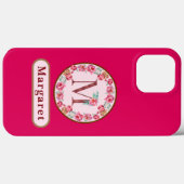  Monogram M Floral Case-Mate iPhone Case (Achterkant (horizontaal))