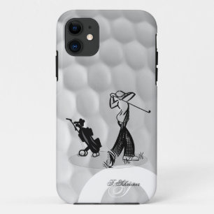 Monogram M Golfer Golf Ball Iphone 5 Hoesje
