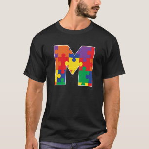 Monogram M in meerdere kleuren, mondstukken T-shirt