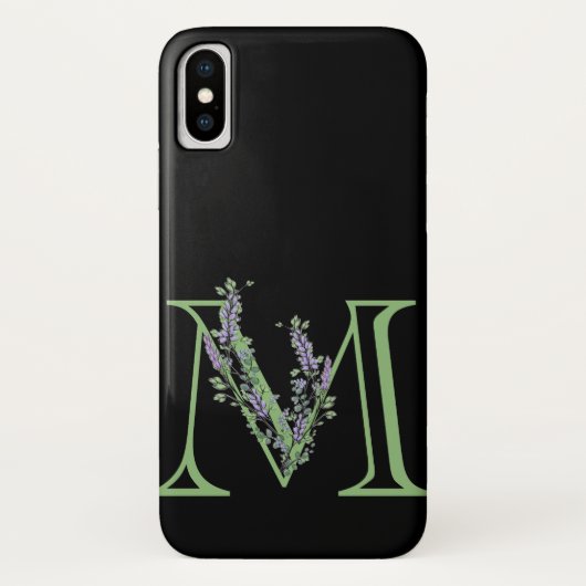 Monogram M Lavender Eucalyptus Case-Mate iPhone Case (Achterkant)