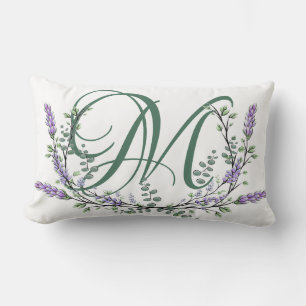 Monogram M Lavender Eucalyptus Kussen