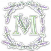 Monogram M Lavender Eucalyptus Sticker (Voorkant)